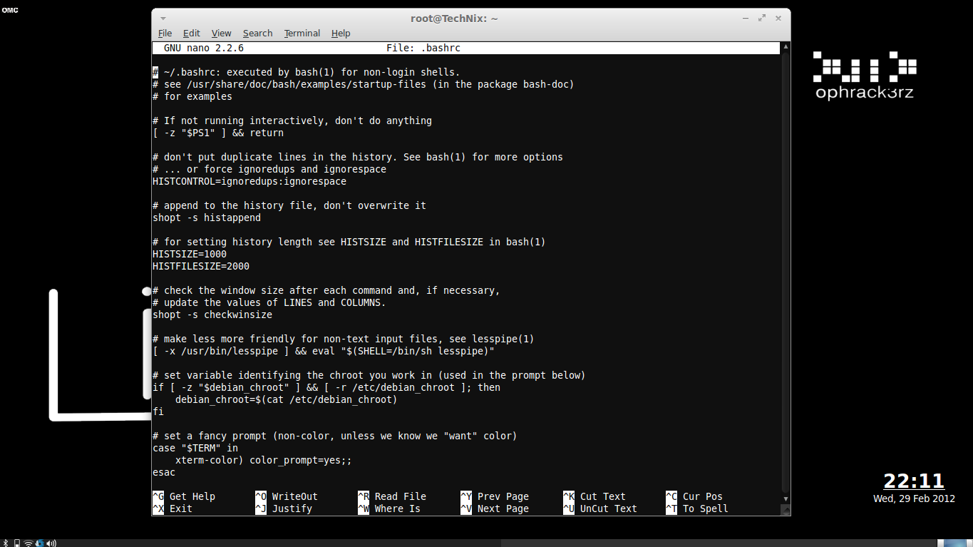 Execute command c. Переменная HISTSIZE. Chroot encrypted. Use Color prompt. Fancy prompts Linux.